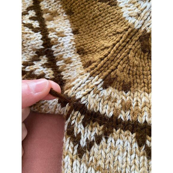Vintage Brown Fair Isle Sweater, Size Large, National Shirt Shops Sweater, Brown - Picture 9 of 9
